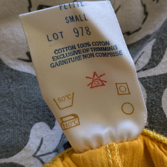 💛💙 Vintage Karen Kain 100% Cotton Flowy Pull Over Dress w/ Pockets, S (M) - Picture 5 of 9